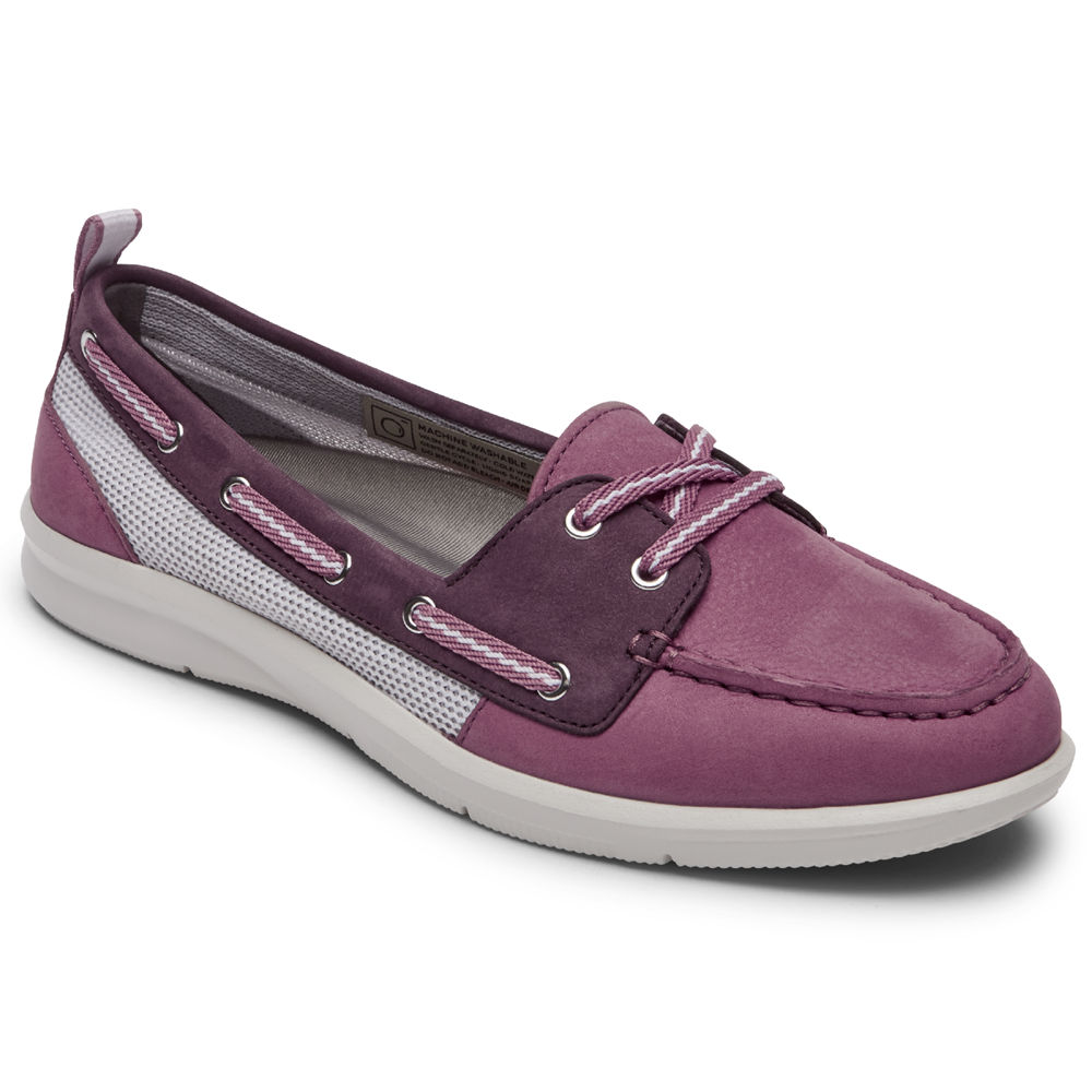 Rockport Boat Shoes For Womens Pink - Ayva Washable - LZ0365419